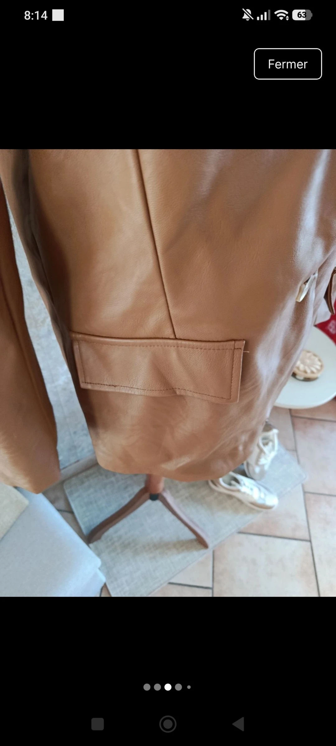 Veste en simili cuir  – photo 3